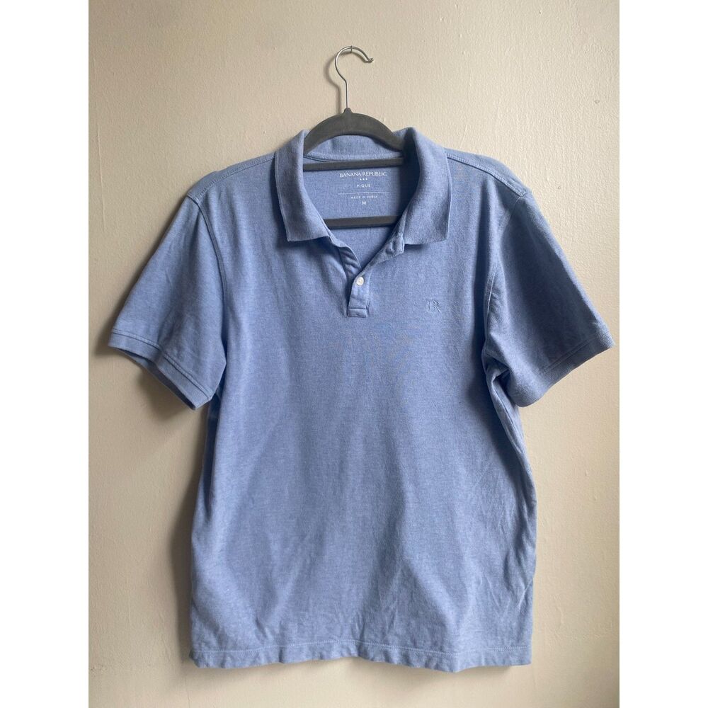 Banana Republic Men's Pique Polo Baby Blue